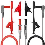 TACKLIFE Electronic Test Leads Kit, Digital Multimeter Leads with Test Extension, Alligator Clips, Retractable Alligator Clips Replaceable Test Meter & Clamp Meter Probes Tips Set of 6 Pieces, METL03