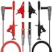 TACKLIFE Electronic Test Leads Kit, Digital Multimeter Leads with Test Extension, Alligator Clips, Retractable Alligator Clips Replaceable Test Meter & Clamp Meter Probes Tips Set of 6 Pieces, METL03