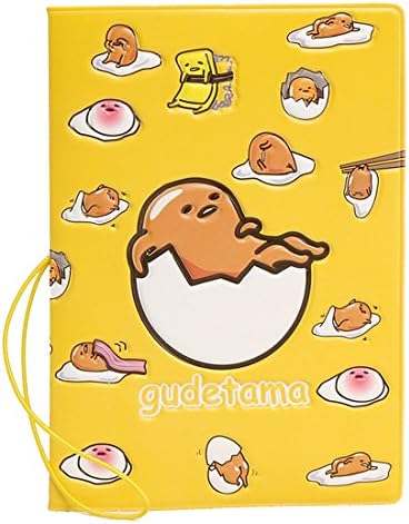 Aday Plastic Passport Holder Passport Cover Holder Credit Card Case Protector Cover for Travel (Gudetama Style)