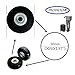 MOHOO 1 Pair Luggage Suitcase Replacement Wheels OD 50 (1.97'') 18 Axles 35 Repair Set for Luggage Suitcase
