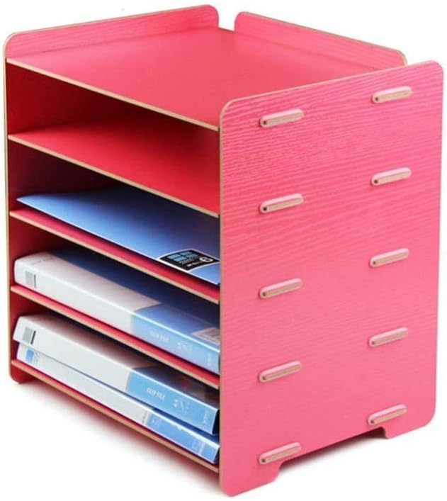 Amazon Com Desktop File Cabinet Creative Fashion Drawer Folder Book Stand Storage Box File Finishing Box Color Pink Office Products