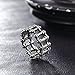 Denvosi Stainless Steel Ring Simple Bike Chain Punk and Rock Biker Ring for Men Size 9
