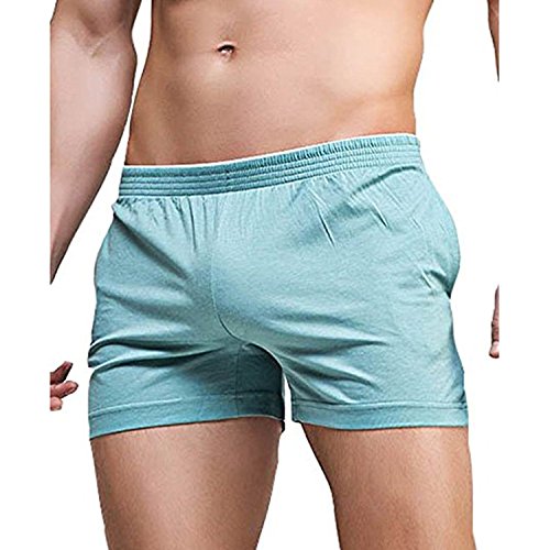 Banana Bucket Men's Running Workout Gym Active Shorts Lounge Sleep BottomsCyan XL