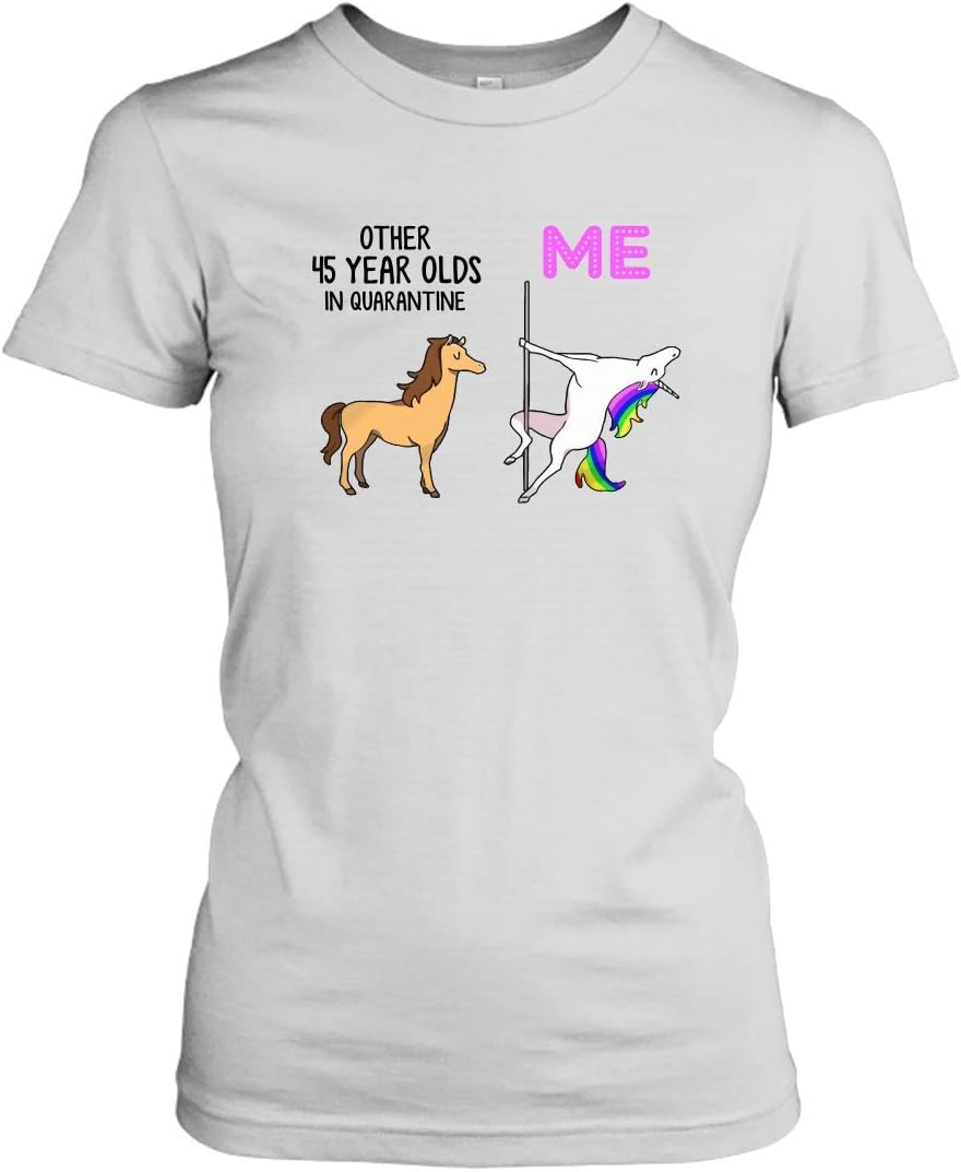 45 Years Old Anniversary Quarantine Shirts Gifts 45th Birthday Funny Retro Gift Idea for Girl Or Women Who was Born in 1975