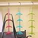 LOUISE MAELYS Rotating Handbag Hanger Rack Closet Organizer for Bag Ties Belt Scarf 4 Hooks Fuchsia