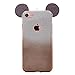 iPhone 8 Case, iPhone 7 Case, MC Fashion Cute Glitter Mickey Mouse Ears Soft and Flexible TPU Case Skin for Apple iPhone 7/ iPhone 8 (Glitter-Black)