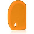 Sapid Flexible Curved Edge Silicone Bowl Scraper(5.98"×4.3"), Food Grade Dough Scraper for Baking Sourdough Bread, Cake, Bench Scrapers, Multipurpose Kitchen Dish Scrapers, Easy to Clean (1, Orange)