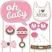 Big Dot of Happiness Hello Little One - Pink and Gold Girl Baby Shower Photo Booth Props Kit 20 Count