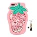 C CASESOPHY Glitter Liquid Floating Stars Pink Strawberry Case for iPhone 7 Plus / 8 Plus Large Size 3D Soft Silicone Ultra Thick Protective Cute Fresh Bling Shiny Bold Gift Kids Women Teens Girls