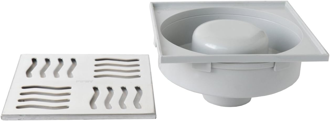 First Plast CHABSV1550IN Siphon lid Made of ABS with Stainless Steel Grid, Steel, 150 x 150 mm - Image 3