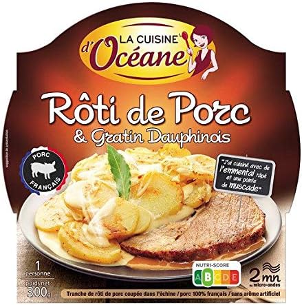 La Cuisine D'Océane - Roti of Pork & Gratin Dauphinois - Roti De Porc & Gratin Dauphinois - The 300G Container - Price Per Unit - Fast Delivery