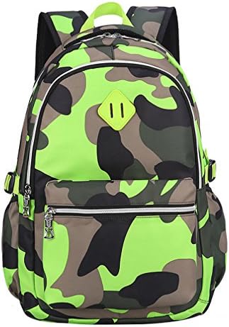 Macbag School Backpack Bookbag Durable Camping Backpack for Boys and Girls (Camouflage Green 2)
