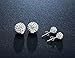 KOREA-JIAEN Shambhala Earrings S925 Sterling Silver Plated Base Cubic Zirconia Double Sided Fully-jewelled Earrings