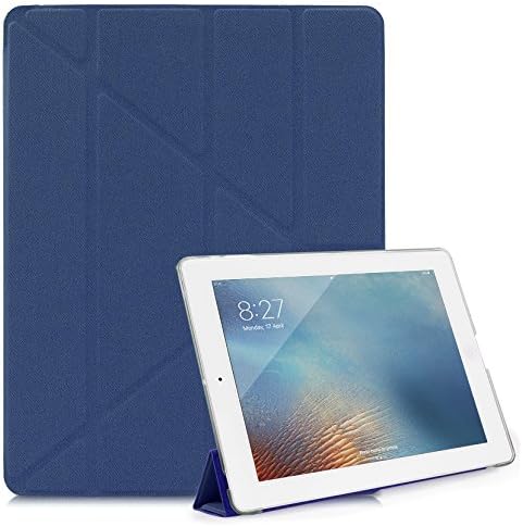 iPad 2/3/4 Origami Case - GOOOA Origami Smart Case Hard Back Cover (with Auto Wake / Sleep),fit iPad 2, 3 &amp; 4 (2nd, 3rd and 4th Generation iPad),Navy blue