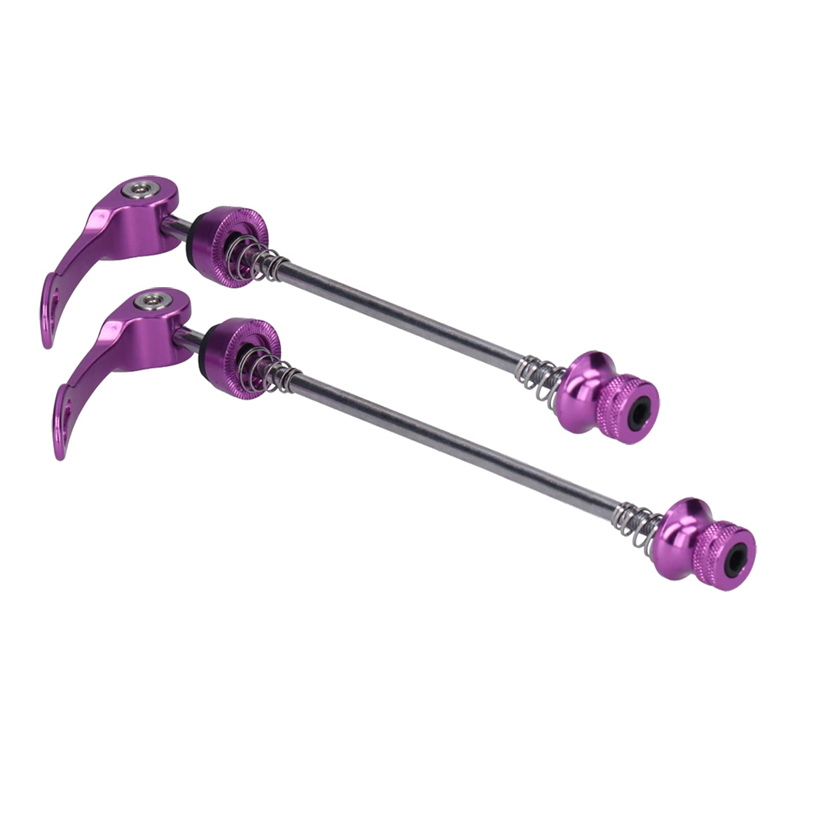 2pcs Bike Quick Release Skewers Bike Front Rear Skewer Accessory for Bike Wheel (Purple)