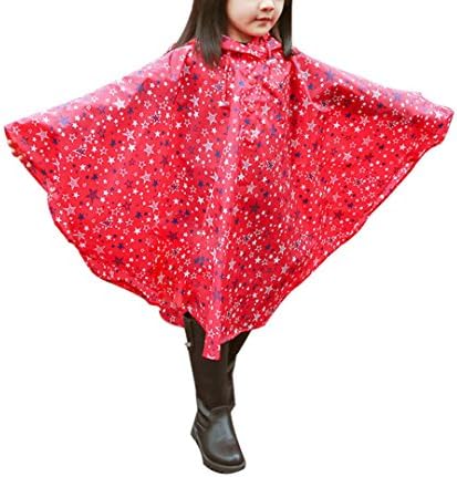 RAINATTY Children's Hooded Poncho Eco-Friendly Waterproof Cute Stylish Lightweight Raincoats
