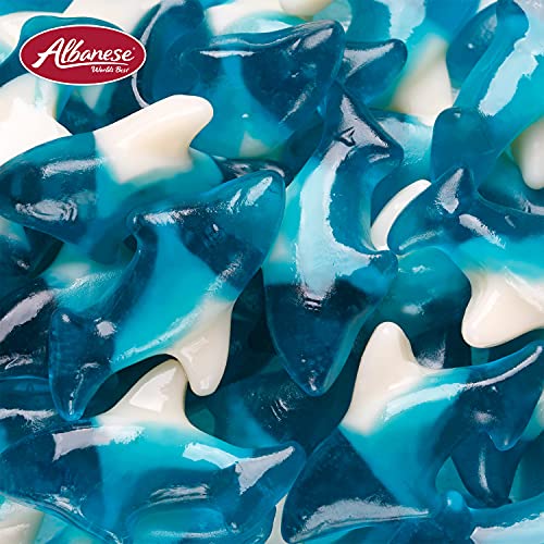 ALBANESE WORLD’S BEST BLUE GUMMI SHARKS, 5LBS OF CANDY