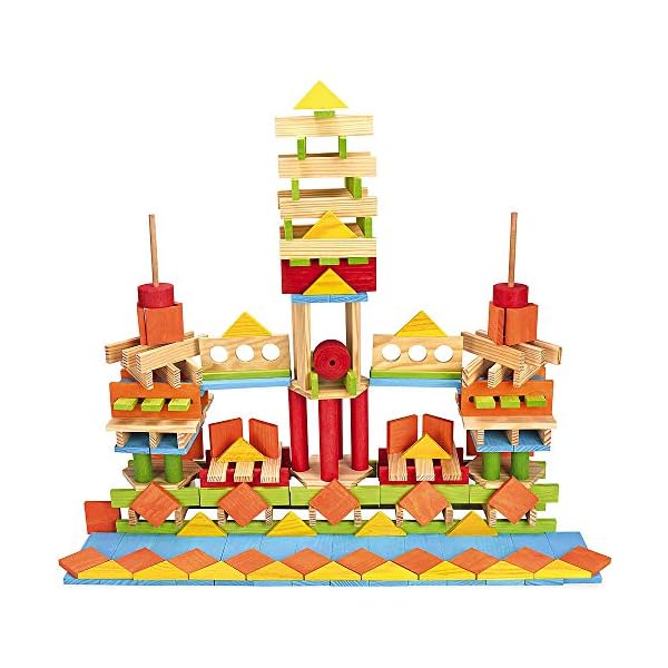 JEUJURA jeujuraj8345 Triangle Rectangle Multi-Form Tecap Ziegel und Block Spielzeug (200 Teile) – Bild 4