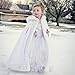 Linsposa Girls Cape Cloaks Faux Fur Jacket For Winter Kid Flower Girl Children