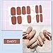 WOKOTO 6 Sheets Full Nail Stickers Pure Color Gradient Grain Full Wraps Adhesive Manicure Decals Strips with 1pcs Nail File for Girls