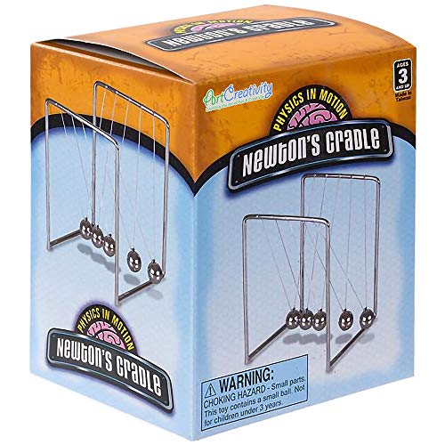 ArtCreativity Newton’s Cradle Stainless Steel Office Desk Decoration