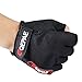 QEPAE Non-Slip Gel Pad Gloves Men's Women's Sportswear Cycling Riding Short Half Finger, Breathable, Large, Black