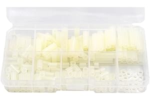 HVAZI Nylon Round Spacers Assortment Kit for M3 Screws OD 5mm ID 3.2mm