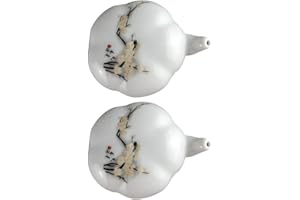 NUOBESTY Japanese Accessories 2pcs Porcelain Water Dropper Ceramic Ink Water Container for Chinese Calligraphy and Painting Oriental Art Supply Japanese Sauce Dishes