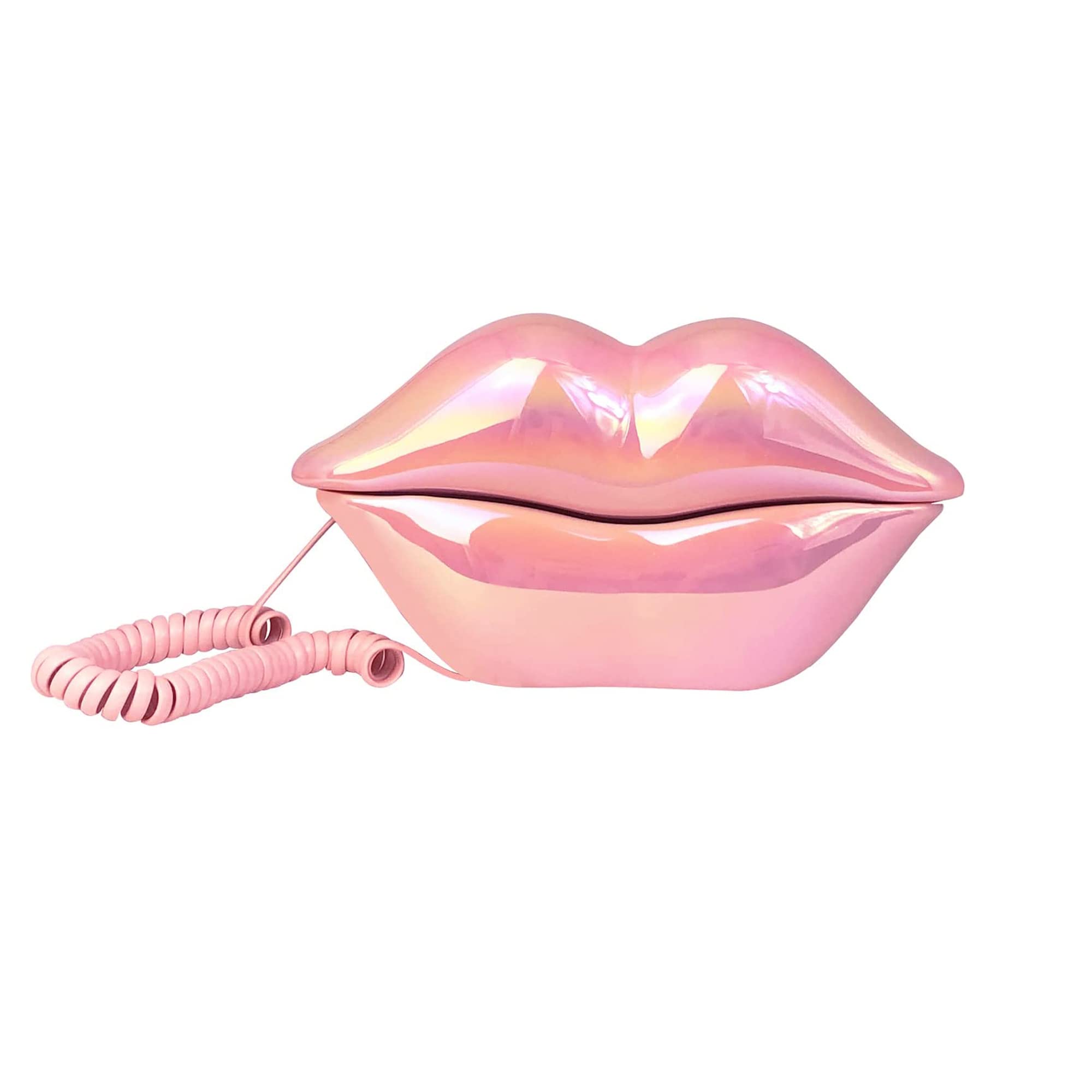 Pink Lip Telephone, Benotek Corded Landline Phone Set for Home Office Hotel, Funny Cute Mouth Phone for Photography, Party Decor & Novelty Gift