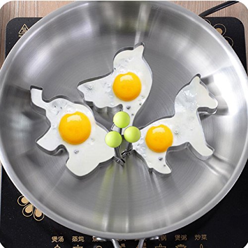 Pancake Molds, Witspace 1PC Omelette Maker Stainless Steel Fried Egg Shaper Pancake Mould Mold Kitchen Cooking Tools Omelet Mould Egg Molds (Elephant)
