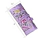SuoSuo Jewelry Roll,Light Purple Travel Jewelry Roll Bag,Silk Embroidery Brocade Jewelry Organizer Case with Tie Close