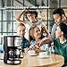 Drip Coffee Machine, IKICH 12 Cup Coffee Maker, 24h Programmable Smart Drip Coffeemaker Coffee Brewer with Glass Thermal Carafe, Permanent Filter and Stainless Steel Decoration for Home and Office