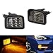 iJDMTOY (2) Smoked Lens Amber LED Front Turn Signals For 15-up Subaru WRX/STi, Front End JDM Style Smoked Lens