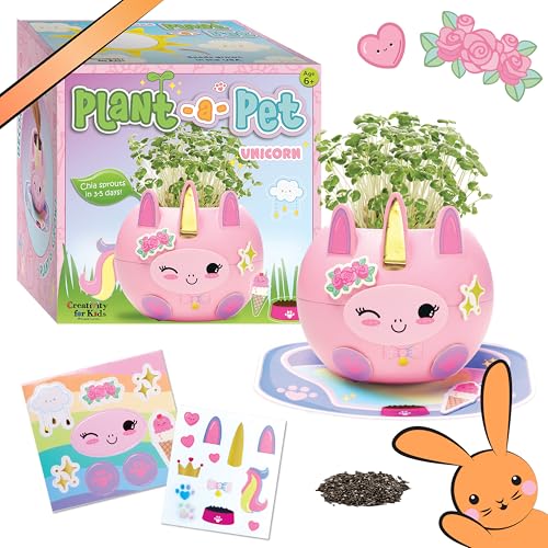 Creativity for Kids Plant-A-Pet: Unicorn, Mini Unicorn Gifts for Girls, Easter Basket Stuffers & Kids Activities (Ages 6+)