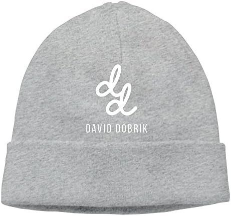 HASALA David DOBRIK Dd Daviddobrik Knit Beanie Hat Warm Thick Winter Hat For Men Smile More Winter Warm Cap Ash