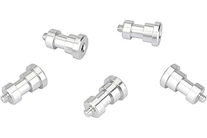 Set of 5 1/4 Male to 1/4 Female Screw Adapter Aluminum Alloy Photo Conversion Screw Studio Lighting Stand Screws for Camera A
