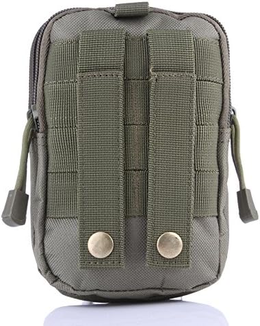 Universal Capacity Tactical Pouch Smartphone Holster EDC Security Pack Carry Accessory Kit Blowout Pouch Belt Loops Waist Bag Gadget Money Pocket for iPhone6s/Camping/Running/Hiking (Amy Green )