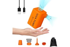 Aerogogo GIGA Portable Air Pump for Inflatables, Mini 3600mAh Rechargeable Pump with Camping Lantern for Sleeping Pads, Pool Floats, Swimming Rings, Storage Bags