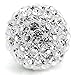 RUBYCA Pave Czech Crystal Disco Ball Clay Beads fit Shamballa Jewelry (20pcs, 12mm, White Clear)
