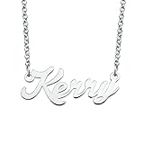 LoEnMe Jewelry Kerry Name Necklace of Silver Plated