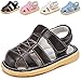 LONSOEN Toddler Boy Girl Summer Outdoor Closed-Toe Leather Sandals