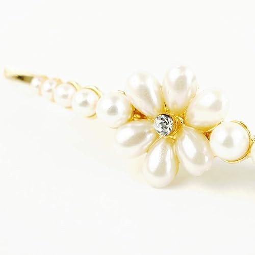 Amazon Atk21 フラワーモチーフ ライン パール ヘアピン ピン留め 大人可愛い レディース ヘアアクセサリー ピン コーム 通販