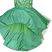 YiZYiF Women's Party Costume Sequins Mermaid Long Tail Skirt with Asymmetric Mesh Panel Medium Green