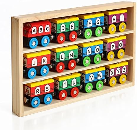 Amazon Com On Track Usa Wooden Train Set Abc Magnetic Wooden
