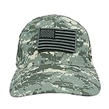 Voodoo Tactical Cap / Baseball Hat with Removable Flag Patch 20-9351 - Army Digital Camo ACU