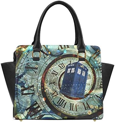 2buymore Custom Handbag Fashion Shoulder Bag Tardis Doctor Dr Who Police Box PU leather Women's Handbags