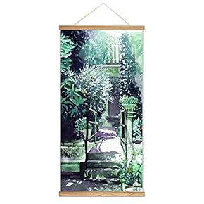 Hanging Poster NO Magnetic Wooden Framed, Beautiful Green Life Forest Home Wall Canvas Prints Decoration Ready to Hang - 18"x36"