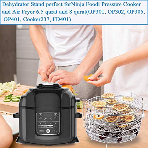 Aiduy Dehydrator Stand Accessories for Ninja Foodi 6.5 qt & 8 qt, Food Grade Stainless Steel Dehydrator Rack Compatible with Ninja Foodi Pressure Cooker and Air Fryer 6.5 and 8 Quart