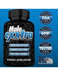 Male Exxtra Ultimate Enhancing Pills - Enlargement Formula Promotes Size, Strength, Energy. All...