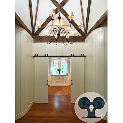 Low Cost Ccjh T Shaped With Two Rollers Sliding Barn Door Hardware